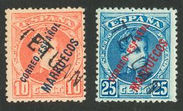 *23/28. 1908. Serie Completa. MAGNIFICA Y MUY RARA. Cert. GRAUS (el 25 Cts). Edifil 2018: 1.370 Euros - Other & Unclassified