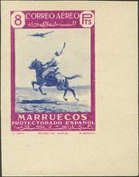 **300s, 302s, 304s. 1949. 1'75 Pts Rojo Y Ultramar, 4 Pts Verde Y Carmín Y 8 Pts Lila Rosa Y Azul, Esquinas De Pliego. S - Autres & Non Classés