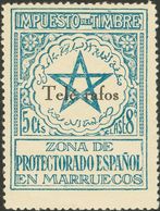 *34Mhe. 1935. 5 Cts Azul (Tipo III). Variedad "G" De TELEGRAFOS OMITIDA. MAGNIFICO. Edifil 2013: 53 Euros - Other & Unclassified