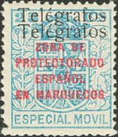 *41Fhh, 41Hhh. 1937. 25 Cts Azul Y 1 Pts Verde. Variedad SOBRECARGA DOBLE. MAGNIFICOS. Edifil 2013: 164 Euros - Altri & Non Classificati