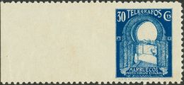 *44smi. 1938. 30 Cts Azul. Variedad SIN DENTAR EL MARGEN IZQUIERDO. MAGNIFICO. Edifil 2013: 28 Euros - Other & Unclassified