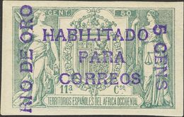 *40D. 1908. 5 Cts Sobre 50 Cts Verde (con Numero Y Sobrecarga Violeta). MAGNIFICO. Cert. GRAUS. Edifil 2013: 430 Euros - Autres & Non Classés