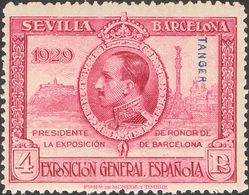 **46d. 1929. 4 Pts Lila Rosa. DENTADO 14. MAGNIFICO. Edifil 2013: 75 Euros - Altri & Non Classificati