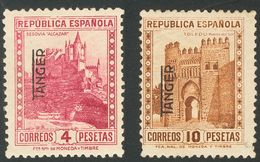 **/*NE7/8. 1937. 4 Pts Rosa Lila Y 10 Pts Castaño. NO EMITIDOS. MAGNIFICOS Y MUY RAROS. Cert. CEM. Edifil 2018: +840 Eur - Altri & Non Classificati