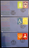 Nations Unies FDC - Premier Jour - Lot De 3 FDC - Thématique Droit Des Handicapés - 2008 - Verzamelingen & Reeksen