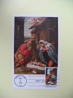 Carte Maximum 1970  Etats-Unis Lotto  - The Nativity  Cachet Washington - Cartoline Maximum