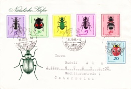 1968, DDR, "Nützliche Käfer", Kompletter Satz, Echt Gelaufen - Coléoptères