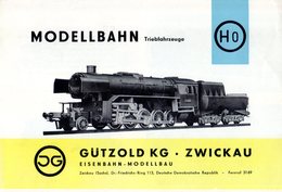 Catalogue GÜTZOLD 1961 KG ZWICKAU 1st Modellbahn Triebfahrzeuge DDR - German