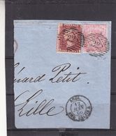 Grande Bretagne - Fragment De Lettre De 1860 - Cachet Ambulant Calais - Valeur Timbre Oblit  = 70 € - Sur Lettre = 150 € - Usados