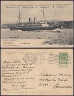 ENTIER 5C VERT OSTENDE-DOUVRES PAQUEBOT "JAN BREYDEL" VOYAGE (DD) DC-2895 - Liner Cards