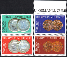 TURKEY 2001, HISTORY Of TURKEY COINS, COMPLETE MNH SERIES (MiNo 3285/88) In GOOD QUALITY, *** - Ongebruikt