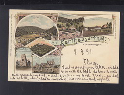 Bayern Litho-AK  Gruß Aus Dem Karthäusertal 1897 - Noerdlingen