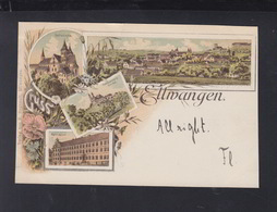 Württemberg Litho-AK Gruß Aus Ellwangen  1897 (2) - Ellwangen