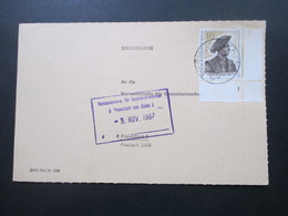 Berlin 1967 Nr. 303 Eckrandstück Unten Rechts Mit Formnummer FN 1 Drucksache - Storia Postale