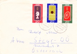 1969, DDR, "Weltmeisterschaften In Der DDR", Kompletter Satz, Echt Gelaufen - Enveloppes Privées - Oblitérées