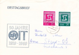 1969, DDR, "50. Jahrestag Der Internationalen Arbeitsorganisation (IAO)", FDC, Echt Gelaufen, Ersttagsbrief - OIT