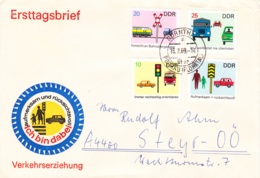 1969, DDR, "Verkehrssicherheit", Kompletter Satz, FDC, Echt Gelaufen, Ersttagsbrief - 1950-1970