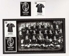 New Zealand 2010 Maori Rugby 100 Years Set Of 2 + Minisheet MNH - Ongebruikt