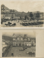 2 Real Photo Postcards Bogota  Taxi  Tram - Colombie