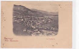 CARTE POSTALE ANCIENNE,SOUVENIR DE MONACO,LA CONDAMINE,VUE AERIENNE 1900,RARE,VENDUE DANS L'ETAT - Altri & Non Classificati