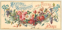 1095 "SAVON SUPERFINS AUX FLEURS - PARIS"  ETICHETTA ORIGINALE - Etichette