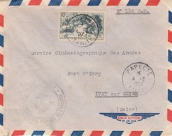 COVER LETTRE. OCEANIE. 1954. MARINE NATIONALE EYTABLISSEMENT FRANCAIS E L'OCEANIE PAPEETE / 3 - Cartas & Documentos