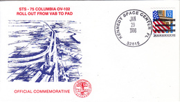 1996 USA Space Shuttle Columbia STS-75 Commemorative Cover - Noord-Amerika