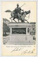 TORINO     MONUMENTO  AL  DUCA  FERDINANDO  DI  GENOVA (TARGHETTA V. EMANUELE)   2 SCAN       (VIAGGIATA ) - Fiume Po