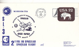 1985 USA Space Shuttle Challenger STS-51-B Commemorative Cover B - Amérique Du Nord