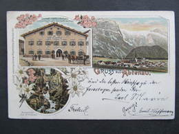 AK ABTENAU Litho Gasthof 1898 // D*37822 - Abtenau