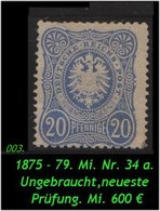 Deutsches Reich - Mi. Nr. 34 A - Unused Stamps