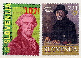 SLOVENIA 2005 Famous Slovenes Anniversaries  MNH / **.  Michel 499-500 - Slowenien