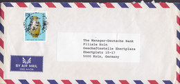 Taiwan Air Mail THE COLOGNE REINSURANCE COMPANY, TAIPEI 1993? Cover Brief DEUTSCHE BANK Germany 17.00 $ Glasvase - Storia Postale