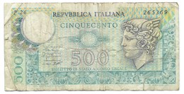 BILLET Italie - 500 Lire 1979 - 500 Liras