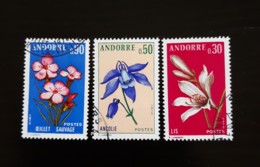 N° 229 à 231       Fleurs Des Vallées D' Andorre ( I ) - Used Stamps