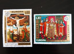 N° 243 Et 244       Fresque De L' église De La Cortinada  -  Europa 1975 - Used Stamps