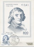 ITALIA - FDC MAXIMUM CARD 1999 - GIUSEPPE PARINI -  ANNULLO SPECIALE BOSISIO PARINI - Cartoline Maximum