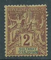 Timbre Anjouan 1892 Yvt 2 Neuf * - Unused Stamps