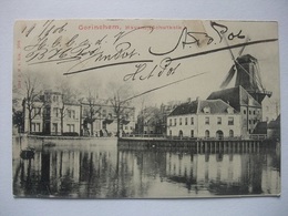 M76 Ansichtkaart Gorinchem - Haven, Schutkolk En Molen - 1906 - Gorinchem