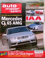 CA048 Autozeitschrift Auto Motor Sport, Nr. 18, 2003, Deutsch - Automobili & Trasporti