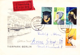 1970, DDR, "Berliner Tierpark", Kompletter Satz, Expres, Echt Gelaufen - 1950-1970