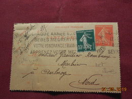 Carte Lettre De 1927 à Destination De Aulnoye - Tarjetas Cartas