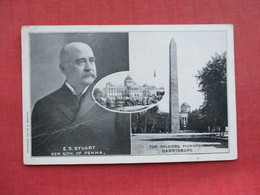 Gov E.S. Stuart & Soldiers Monument  As Is Crease     Harrisburg Pennsylvania    Ref 3320 - Harrisburg