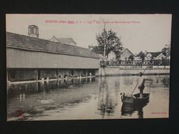 Ref5797 CPA Animée De Essoyes (Aube) Lavoir Et Passerelle Sur L'Ource - Coll. Berlot - Essoyes