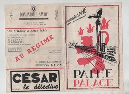 Programme Lyon Pathé Palace 1951 Masures Gambs Gouillardon Déménagements Perche Fernand Buffereau... - Programmi