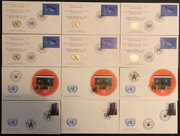 Nations Unies FDC - Premier Jour - Lot De 12 FDC - Thématique Prix Nobel De La Paix - 2001 Et 2002 - Verzamelingen & Reeksen