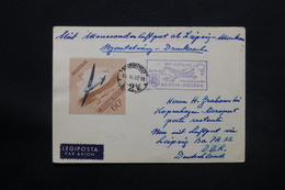 HONGRIE - Carte De Correspondance Illustrée Par Avion Pour Leipzig En 1959 , Affranchissement Plaisant - L 28245 - Lettres & Documents