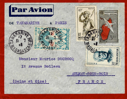 Date Mal Venue -env. E P  Par Avion à 3,05 +  Compl.  10,40 F  Pour La France - Briefe U. Dokumente