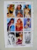 Mnh Sheetlet Actress Claudia Schiffer 9 Stamps Tuva Russia - Touva