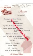 86- LENCLOITRE- MENU CONGRES DES ARTISANS RURAUX-COGNAC COURVOISIER-THE BRANDY OF NAPOLEON-IMPRIMERIE BRU FILS JARNAC - Menú